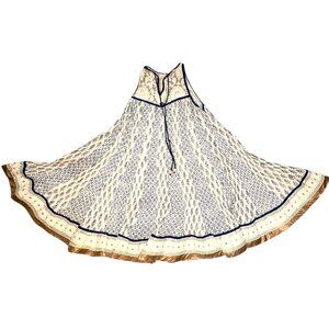 Vintage Upscale Boho Hippie Summer Festival Dress Very Full Fits Sm-Med
